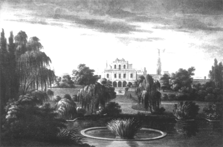 ogrod w roku 1833